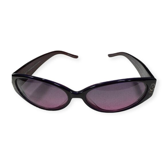 Marchon Tres Jolie Sunglasses Very Pretty Retro‎ Amethyst Spiral Frame VTG main image 6